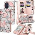thumbnail image 1 of Tiflook Wallet Case for Motorola Moto G Stylus 5G (2022) | XT2215, Luxury PU Leather ID Cash Credit Card Slots Holder Carrying Pouch Folio Flip Cover [Detachable Magnetic Hard Cases] Lanyard - Marble, 1 of 7