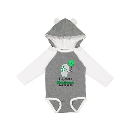 

Inktastic I Support Glaucoma Awareness Elephant and Balloon Gift Baby Boy or Baby Girl Long Sleeve Bodysuit