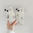 thumbnail image 2 of 3D Love Heart Plating Makeup Mirror Airbag Acrylic  for iPhone Case (Silver,iPhone 15 Pro), 2 of 6