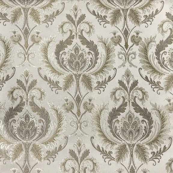 Decora Furnishings Luxurious Premium Jacquard Geometric Design Furnishing Fabric for Upholstery, Window Treatments, Craft - Width 54 inches - Fabric by The Yard (Taupe)