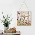 thumbnail image 6 of Wild Flower Every Day Is New Beginning Welcome Decor Sign, Hanging Wood Sign Home Decorative, Printed Wood Wall Art Sign Porch Decor Sign, Farmhouse Front Door Decor Sign 12"x12", 6 of 8