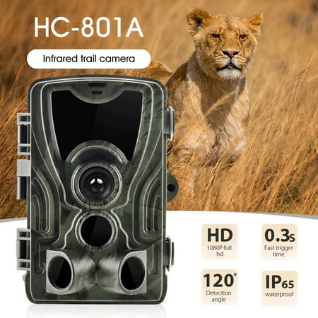 Hunting Trail Camera, 20MP 1080P Night Vision Hunting Video Cam, 75FT Wildlife Camera with 940nm IR LED, 2” LCD, Waterproof IP65, Instant Surveillance
