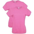 thumbnail image 2 of Gildan Women's Softstyle Cotton T-Shirt, Style G64000L, 2-Pack, Azalea, Small, 2 of 4