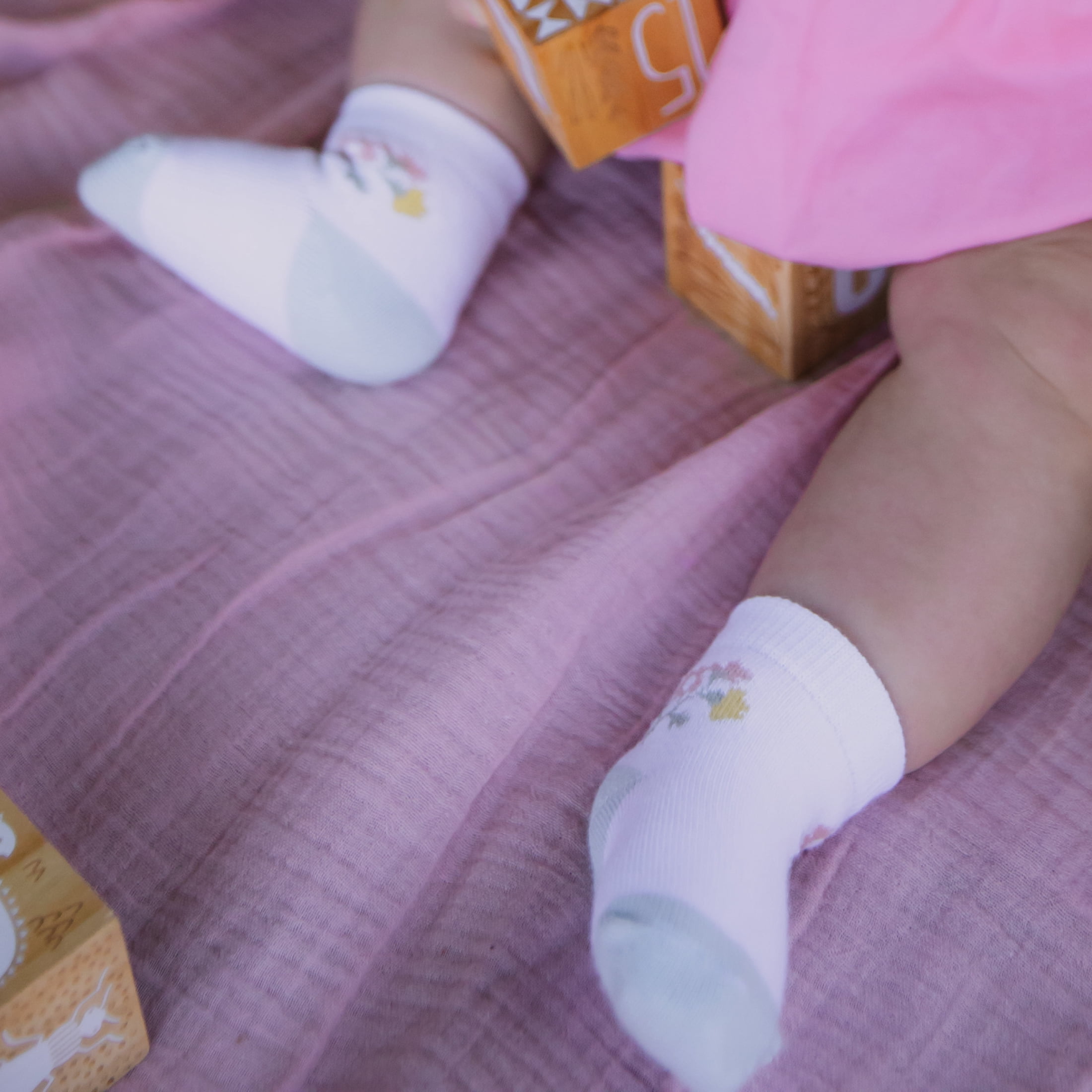 Carter's Child of Mine Baby Girl Crew Socks, 6 Pack, 0-6 Months