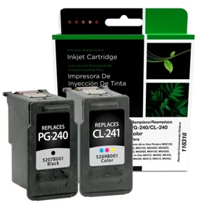 Remanufactured Clover Imaging Black, Color Ink Cartridges compatible with Canon PG-240/CL-241