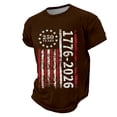 thumbnail image 4 of WAYUTE Men 250th Anniversary USA Shirt 1776-2026 Patriotic Graphic Tee Knit Casual Festival Celebration 4th of July T-Shirts, 4 of 4