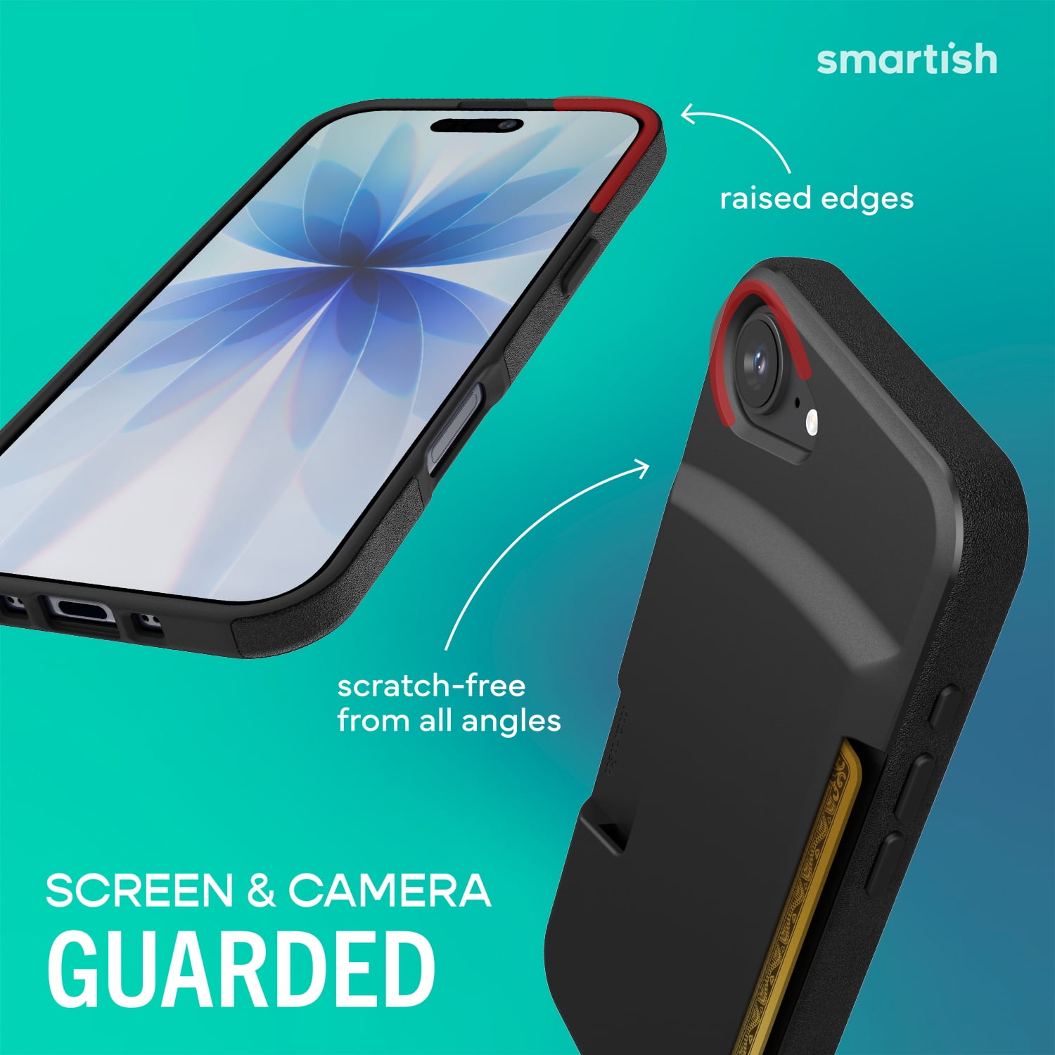 Smartish iPhone 17e/16e Wallet Case - Wallet Slayer Vol 1 - Slim Card Holder - Black