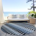 thumbnail image 6 of Addison Rugs Chantille Indoor/Outdoor Transitional Southwest Gray Washable Round Rug, 8' x 8', 6 of 6