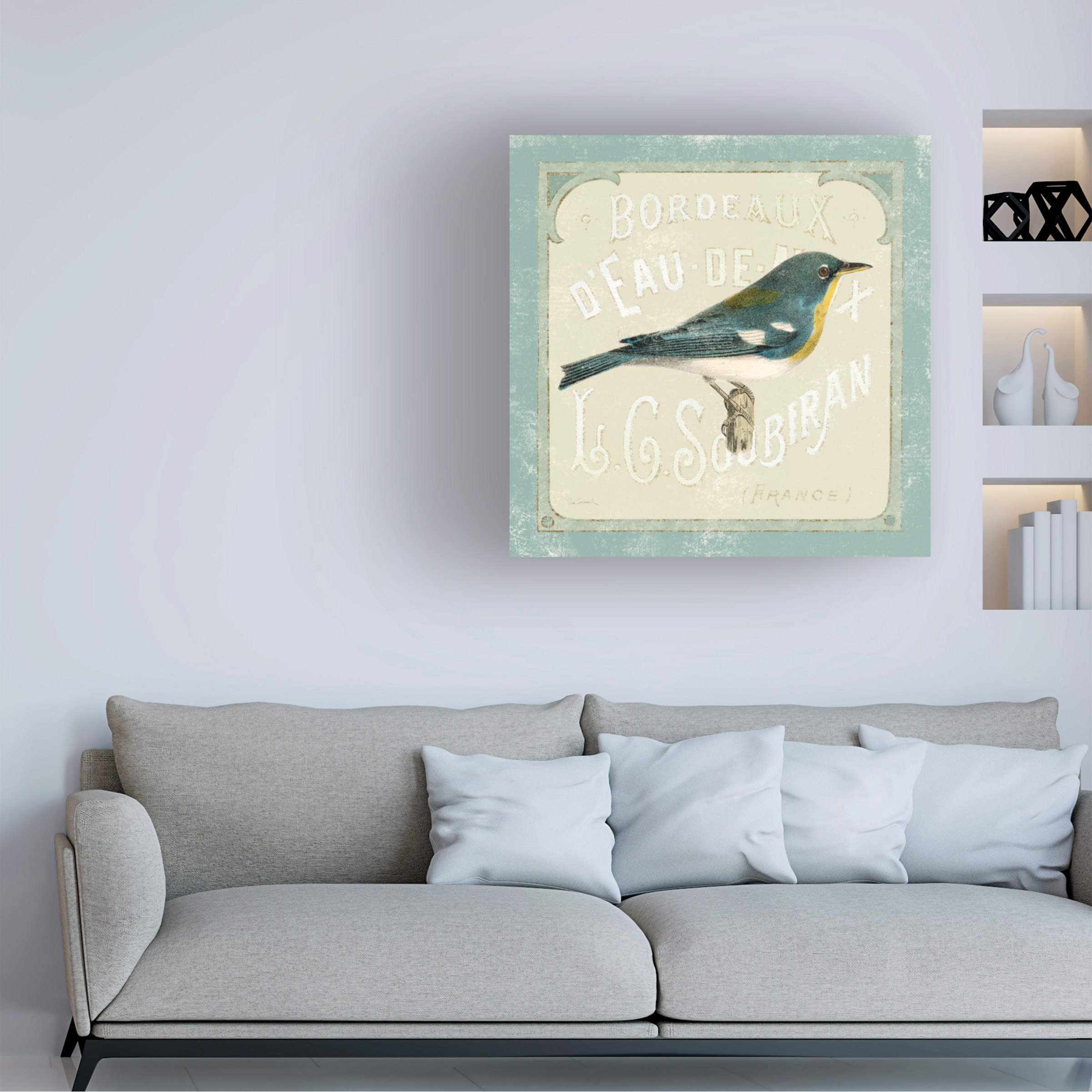 Trademark Fine Art 'Parisian Bird I' Canvas Art by Sue Schlabach