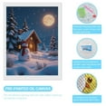 thumbnail image 3 of Diamond Art Kit for Adults, Snowman Winter Cabin Full Moon Night Diamond Painting for Adults Beginners, 5D DIY Diamond Art Painting Kits, Colorful Diamond Painting Craft for Home Decor 12x16, 3 of 7