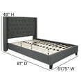 thumbnail image 4 of Flash Furniture Riverdale Full Size Tufted Upholstered Platform Bed in Dark Gray Fabric, 4 of 6