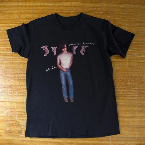 RARE John Cougar Mellencamp Unisex Cotton Black All size Gift Family AG057