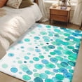 thumbnail image 4 of Ombre Teal Polka Dot Area Rugs 2.7'x5', Washable Small Throw Rugs for Kitchen Bedroom, Abstract Watercolor Geometric Gradient Indoor Outdoor Rug Non-Slip Low Pile Carpet Runner Reversible Floor Mats, 4 of 8