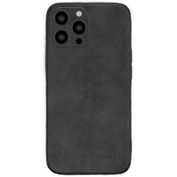 Compatible with iPhone Case,Luxury PU Leather Anti-Slip Anti-Fingerprint [ Drop & Camera Lens Protection] Soft Shockproof Cover Phone Case (Black,iPhone 14 Pro)