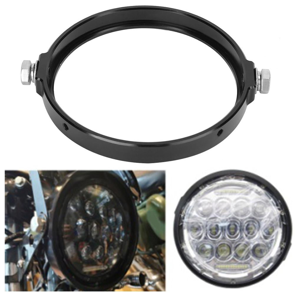 Black Universal Headlight Bracket,Aluminium Alloy Universal 5.75in Round Headlight Mounting Bracket for Motorcycle Conversion 
