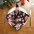 thumbnail image 2 of Coolnut Flower Cloth Napkins Set of 6,Reusable Washable Polyester Dinner Table Napkins for Kitchen,Dining,Restaurant,Party Decoration, 2 of 7