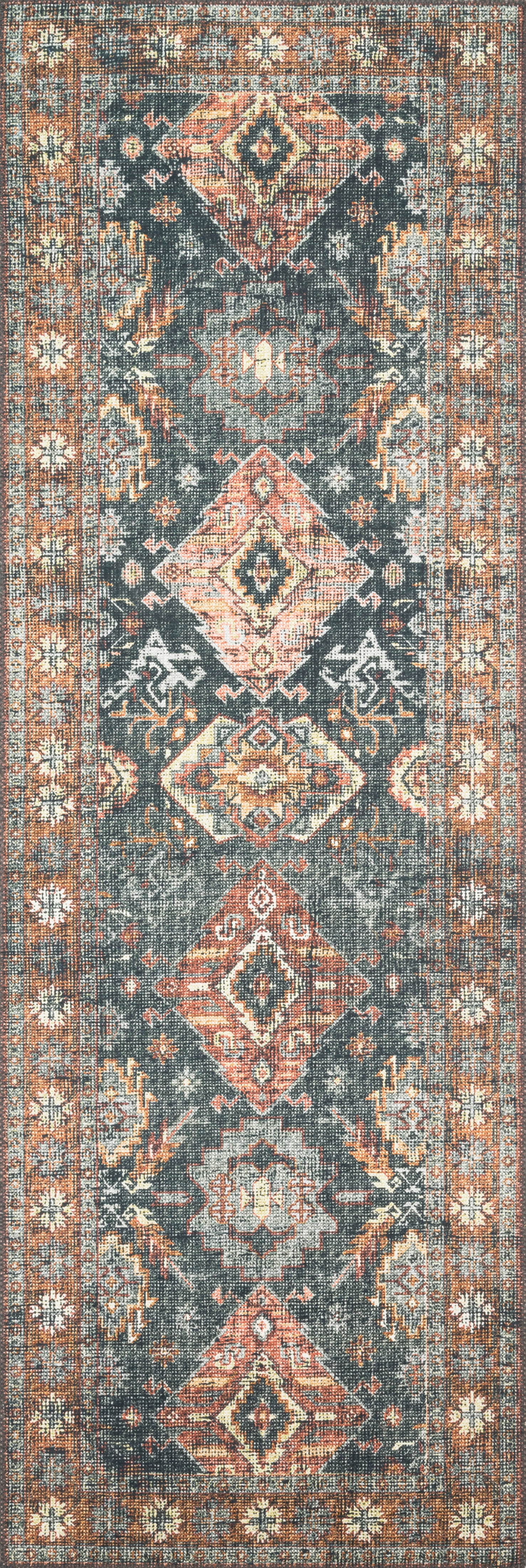 Loloi Skye Sea / Rust 6'-0" x 9'-0" Area Rug