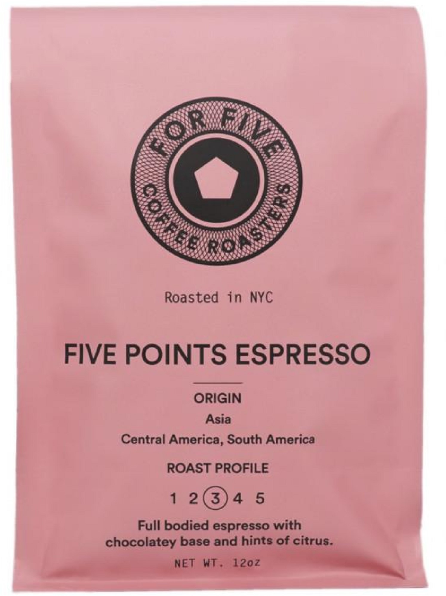For Five Coffee Roasters Five Points Espresso Ground 12 oz