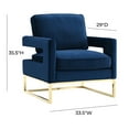 thumbnail image 5 of TOV Furniture Emory Navy Velvet Chair with Gold Base, 5 of 6