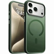Entronix Magnetic Case for iPhone 17 Pro – Heavy Duty Slim Dual-Layer Shockproof Cover, Green