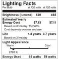 thumbnail image 2 of Satco Products S3408 130-Volt 65BR30 Frosted Flood Light Bulb, 2 of 2