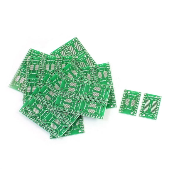 Unique Bargains SMD SOP20 SSOP20 TSSOP20 to DIP20 2 Sides Adapter PCB IC Converter Plate 50Pcs