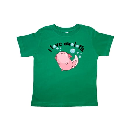 

Inktastic I Love Axolotls with Bubbles Gift Toddler Boy or Toddler Girl T-Shirt