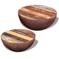 thumbnail image 1 of vidaXL Two Piece Bowl Shaped Coffee Table Set Solid Reclaimed Wood, 1 of 5