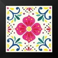 thumbnail image 2 of Marshall, Laura 20x20 Black Modern Framed Museum Art Print Titled - Floral Fiesta White Tile IX, 2 of 5