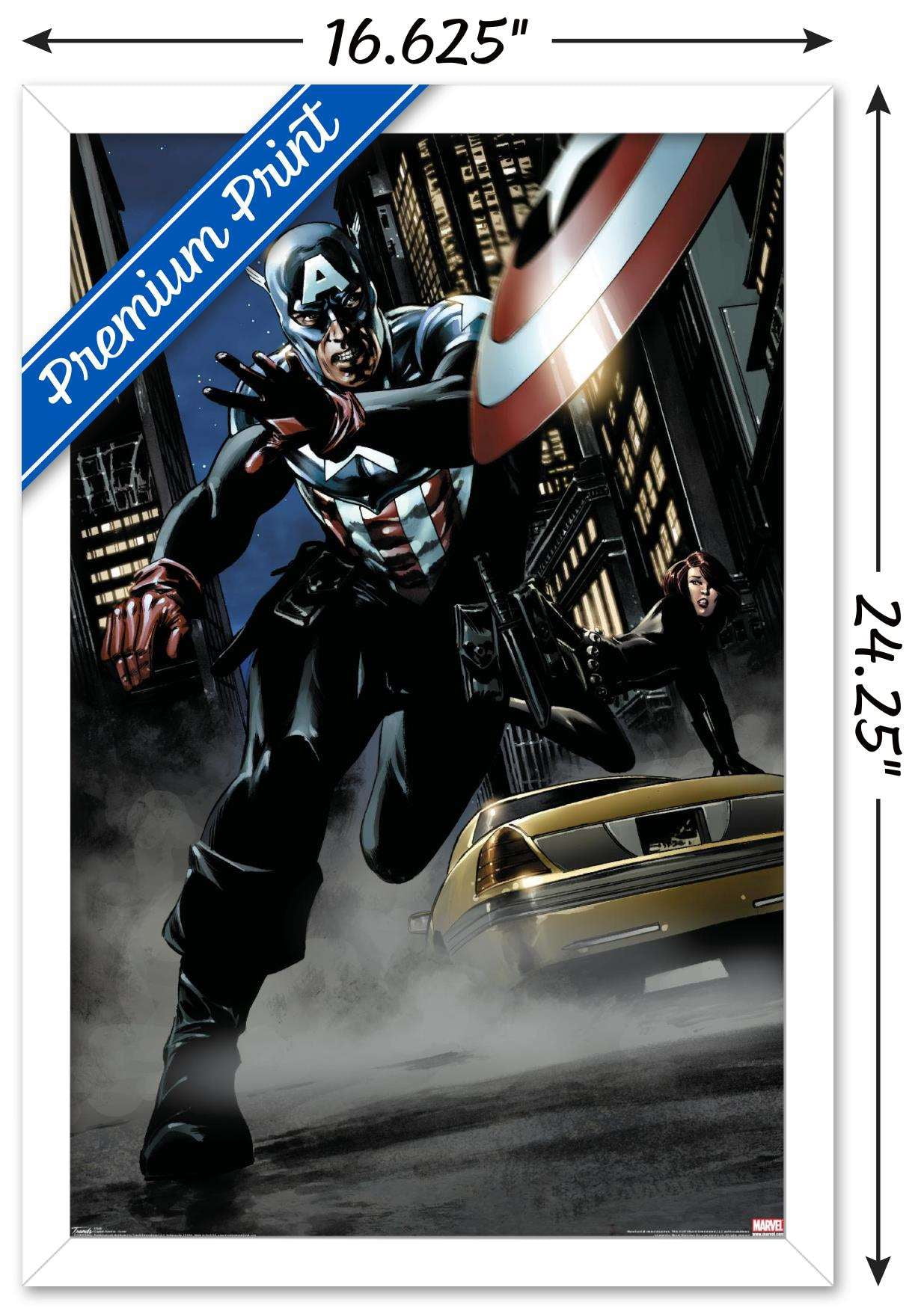 Marvel Comics - Captain America - Comic Wall Poster, 14.725" x 22.375", Framed