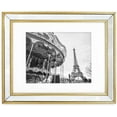 thumbnail image 3 of Isaac Jacobs 11x14 Matted 8x10 Gold Mirror Bead Picture Frame - Classic Mirrored Frame with Dotted Border Made for Wall Display, 3 of 7