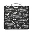 thumbnail image 2 of Gothic Insect Printed Zipper Binder with Handle&Shoulder Strap 2 inch 3 Ring 500+300 Sheet Capacity File Folder Organizer, 2 of 8