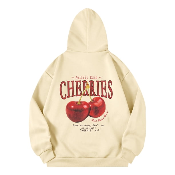 KDFJPTH Womens Sweatshirt Dressy Cherry Hoodie Top - Walmart