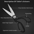 thumbnail image 3 of Fymlhomi Fabric Scissors 9.44 Inch, Sewing Dressmaking Scissors Set with Tailor's Dressmaker Shears, Small Embroidery Scissor, Thread Snipper, Measuring Tape for Fabric, Denim, Clothes, Leather, 3 of 5