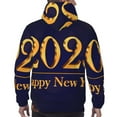 thumbnail image 7 of Balery 2025 Happy New Year 3 Pattern Mens Hoodie Kangaroo Pocket Hoodie Pullover Hooded Sweatshirt Ideal for Daily Wear Travel and Home-Medium, 7 of 7