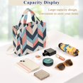 thumbnail image 5 of FORMRS Womens Corduroy Tote Bag Crossbody Shoulder Handbag with Pocket, Pink Geometric, 5 of 7