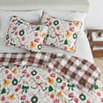 thumbnail image 2 of Christmas Quilt Set - Lightweight, Soft, Seasonal - 3-Piece Reversible Holiday Bedding Set (Full / Queen, Celebration), 2 of 6