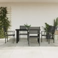 thumbnail image 1 of vidaXL 5 Piece Garden Dining Set Black Steel and Textilene, 1 of 5