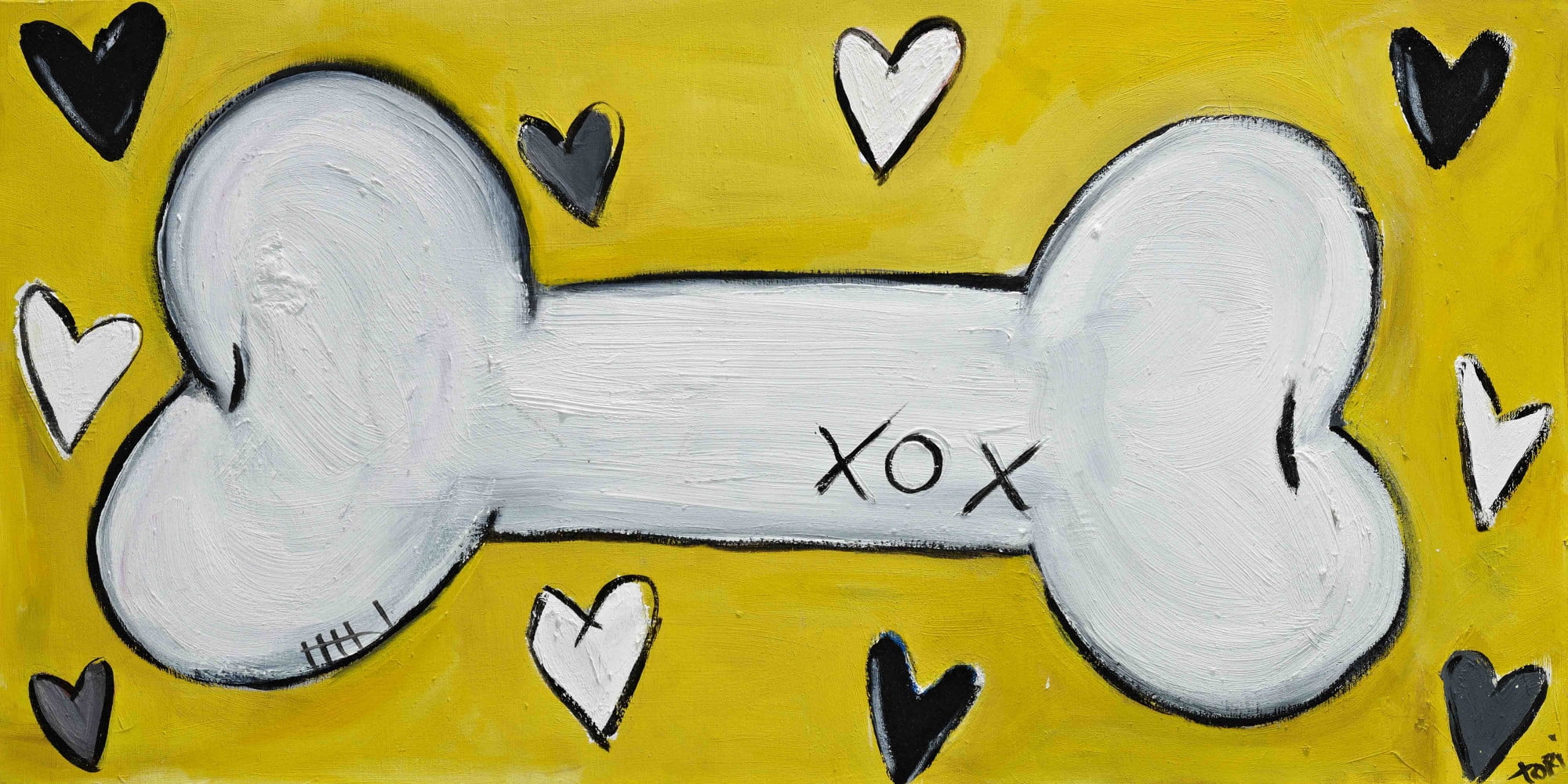 "Yellow Bone" by Tori Campisi Painting Print on Canvas