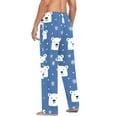 thumbnail image 3 of FORMRS Mens Pajama Pants with Pockets Sleepwear Lounge Bottoms Sizes S-2XL, White Polar Bear, 3 of 7