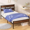 thumbnail image 3 of Zinus 39 inch Roman Bamboo and Metal Platform Bed Frame, 3 of 9