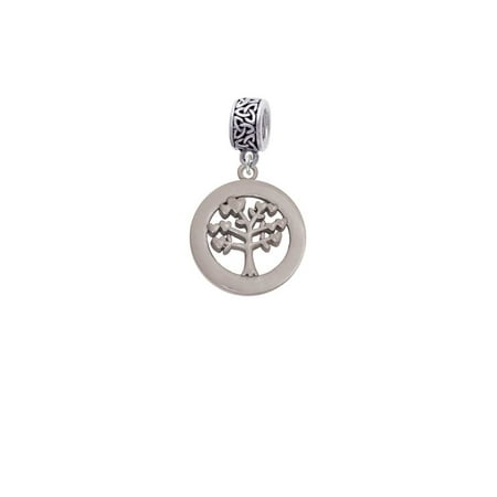Life Celtic Knot - Stainless Steel Tree of Life in Eternity Ring - Celtic Knot Charm Bead