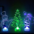 thumbnail image 4 of 2 lámparas navideñas 3D, figura de la Torre Eiffel de manzana de Papá Noel de acrílico, luz de noche LED, 4 of 5