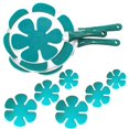 thumbnail image 5 of 1 Set Cyan Pot Pan Protectors Non-woven Fabric Thickened Non-stick Heat-resistant Cookware Scratch Prevention Pan Pads, 5 of 5