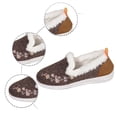 thumbnail image 5 of Womens Floral Embroidered Slippers With Cozy Plush Lined and Indoor/Outdoor Rubber Sole Slipper Winter Snow Boots Flat Shoes, 5 of 9