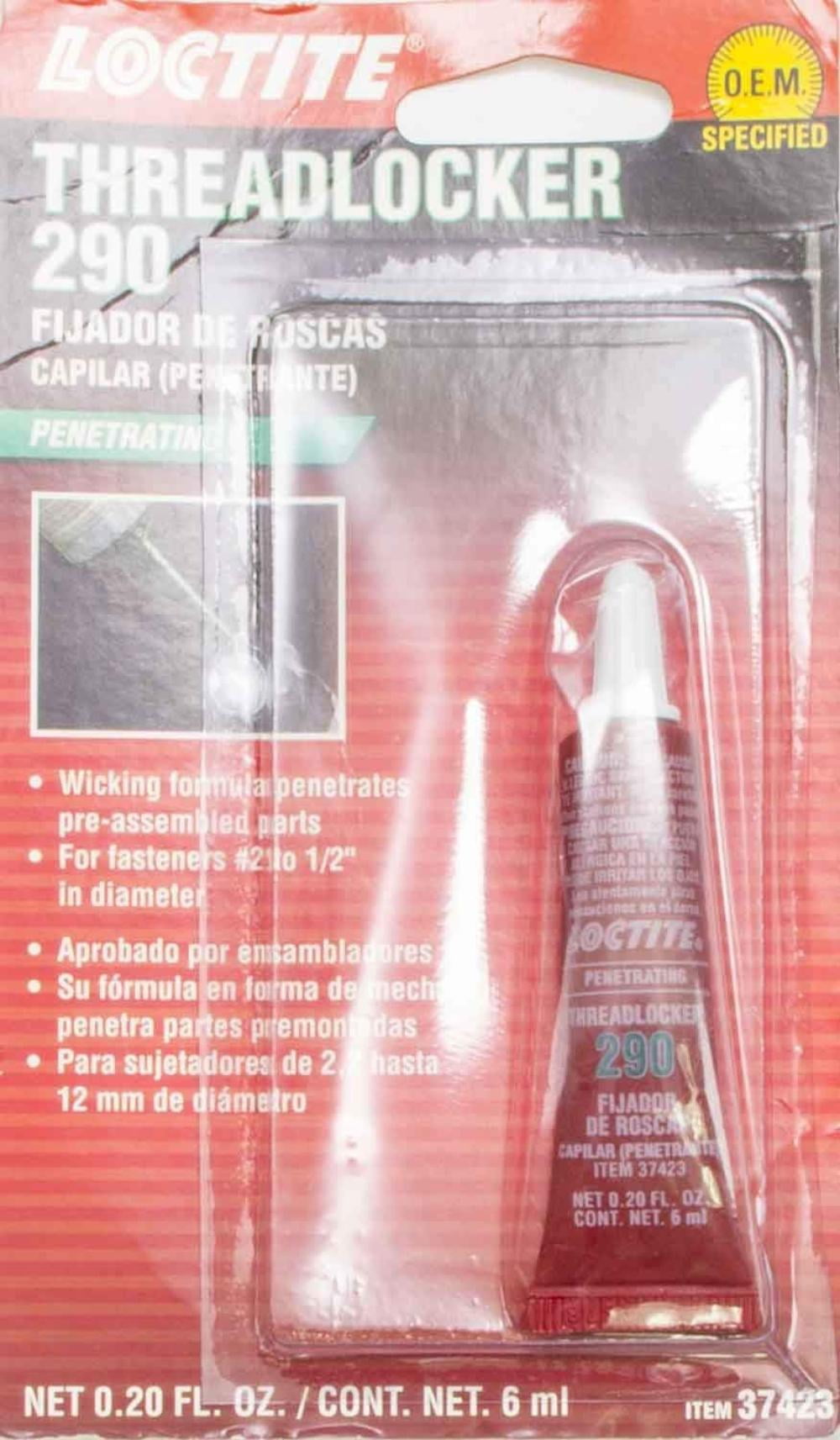 487234 290 Green Threadlocker Tube, 6milliliter, Low