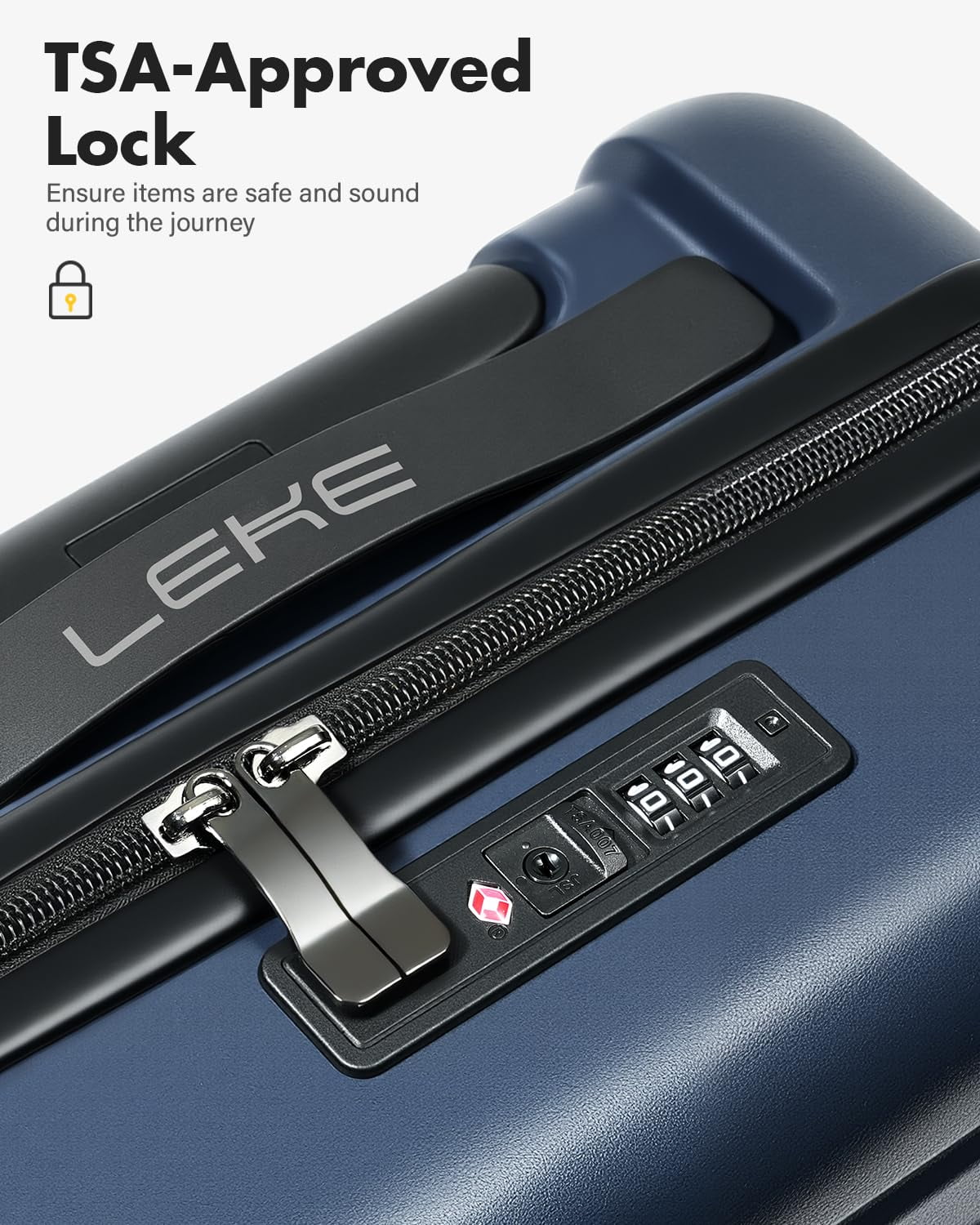 16 Inch Underseat Carry On Luggage Airline Approved, Hardside Suitcase with TSA Lock, Lightweight ABS Spinner Wheels Travel Bag, Blue