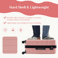 thumbnail image 3 of MAYEERTY 28" Expandable Hardside Luggage Spinner Wheels ABS TSA Lock Durable Lightweight Travel Suitcase Pink, 3 of 4