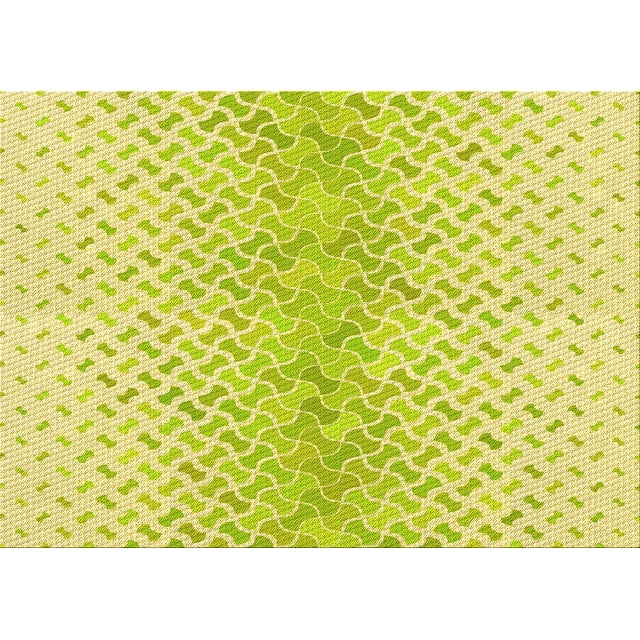 Ahgly Company Tapis Rectangulaire Lavable en Machine Intérieur Vert Transitionnel, 6 Pieds x 9 Pieds