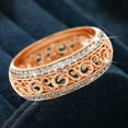 thumbnail image 3 of CILENON Valentine'S Day Gift Micro Inlay Hollow Ring For Girlfriend (Rose Gold,9), 3 of 5